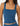 Basic Square Neck Tank in Vintage Blue