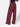 Wide-Leg Sweatpants in Maroon