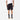 Straight Front-seam Sweatshorts in Jet Black